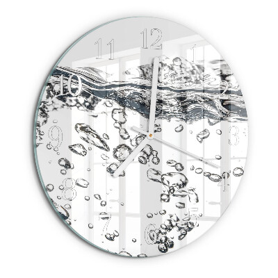 Ronde glazen klok Water