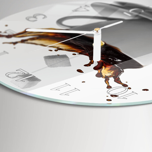 Ronde glazen klok Koffie