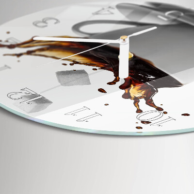 Ronde glazen klok Koffie