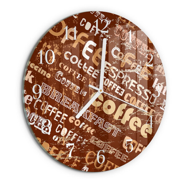 Ronde glazen klok Koffie