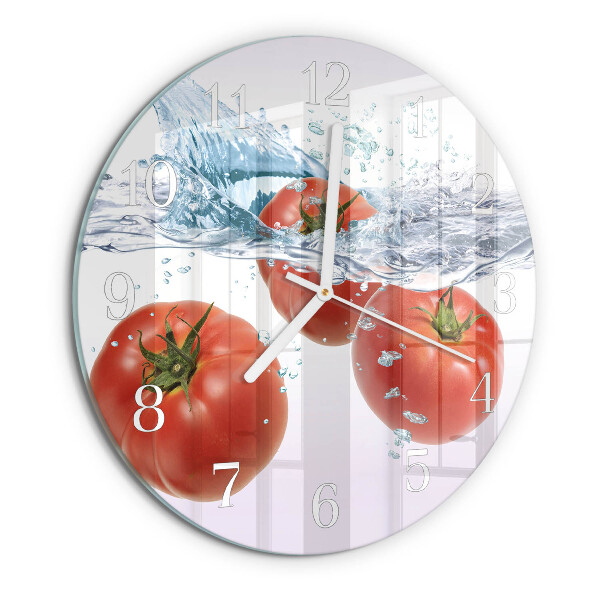 Ronde glazen klok Tomaten