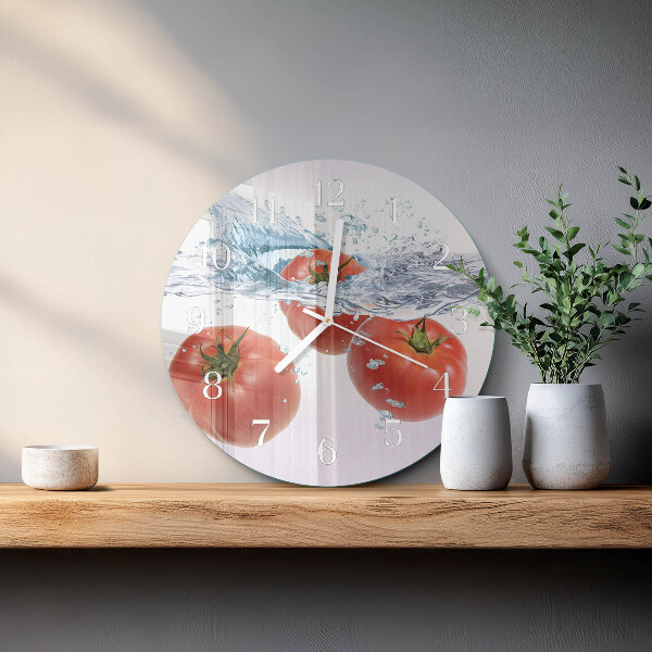 Ronde glazen klok Tomaten