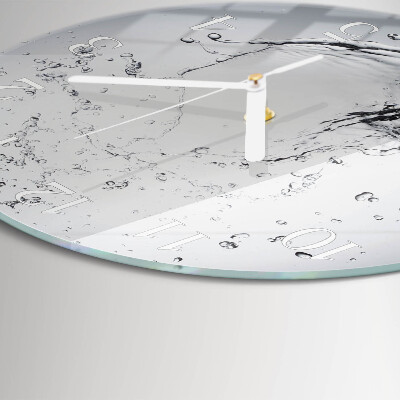 Ronde glazen klok Water