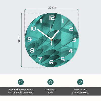 Ronde glazen klok Appel