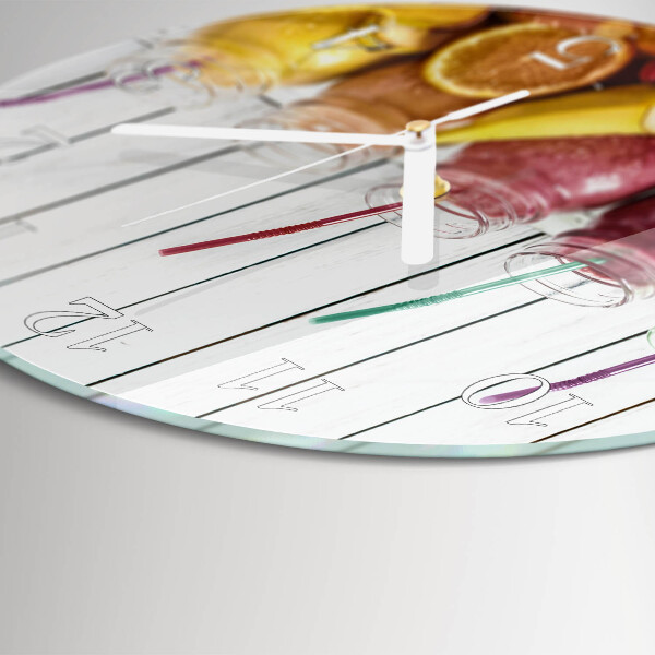 Ronde glazen klok Smoothie