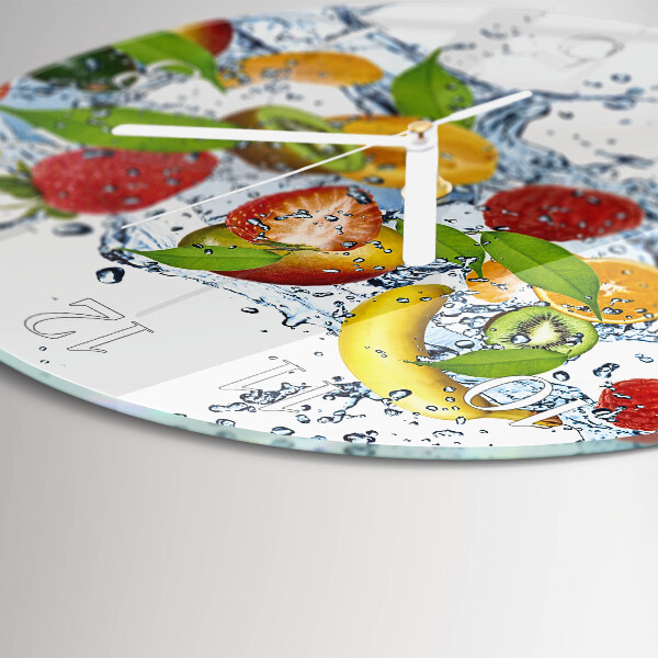 Ronde glazen klok Fruitwater