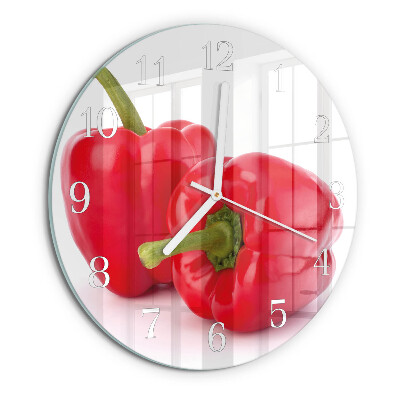 Ronde glazen klok Peper