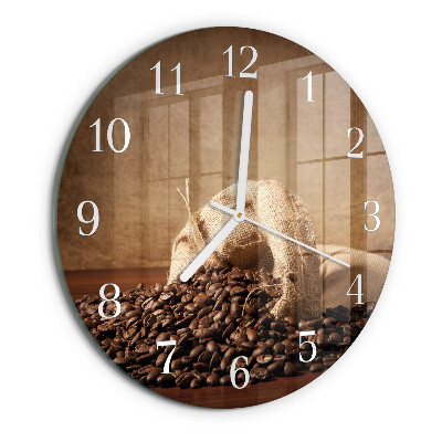 Ronde glazen klok Koffie