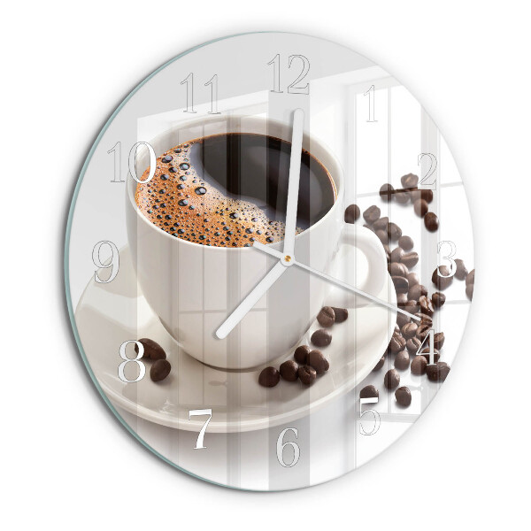 Ronde glazen klok Kopje koffie