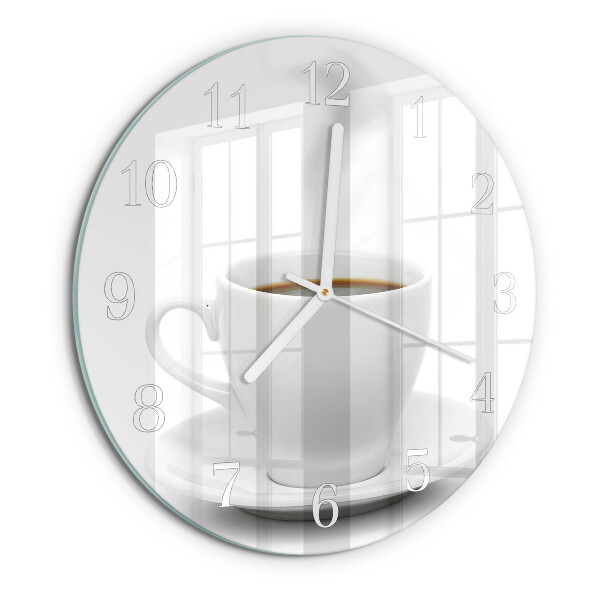 Ronde glazen klok Kopje koffie
