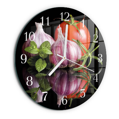Ronde glazen klok Tomaat Knoflook