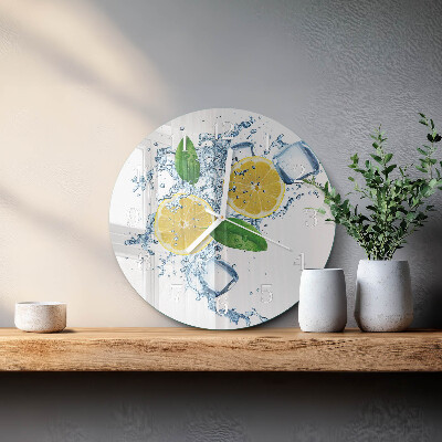 Ronde glazen klok Citroenzuur