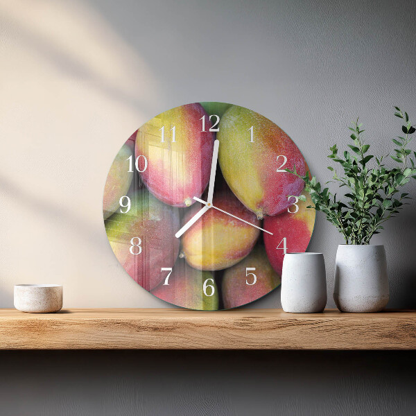 Ronde glazen klok Fruit