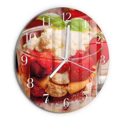Ronde glazen klok Fruit