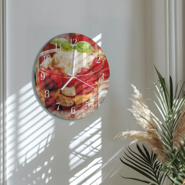 Ronde glazen klok Fruit
