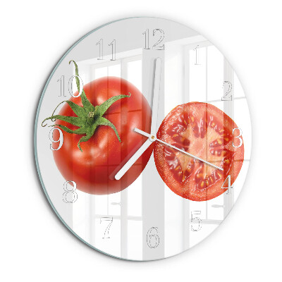 Ronde glazen klok Tomaten