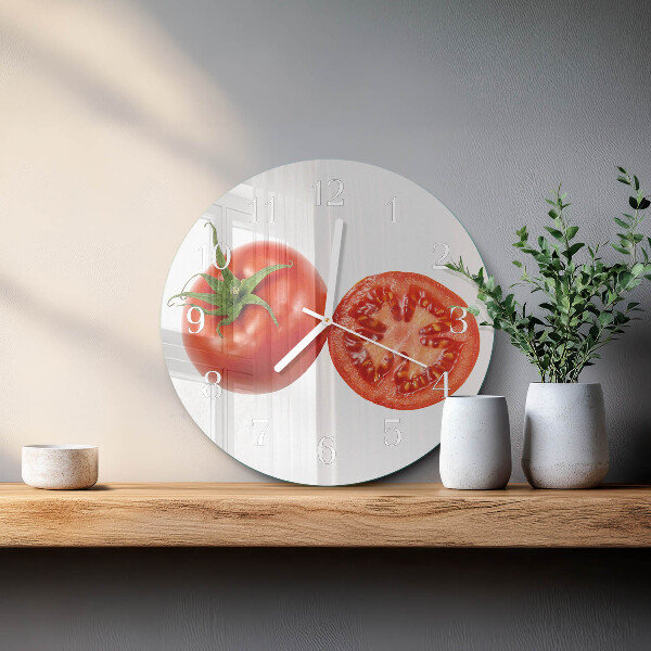 Ronde glazen klok Tomaten