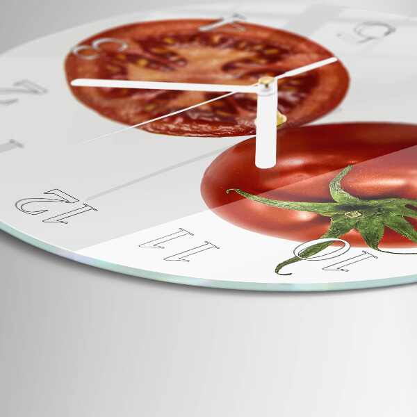 Ronde glazen klok Tomaten