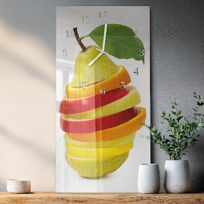 Glazen klok rechthoekige Fruit