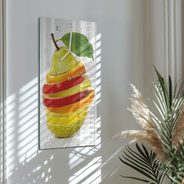 Glazen klok rechthoekige Fruit