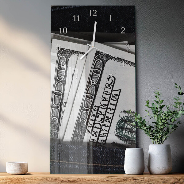 Glazen klok rechthoekige Bankbiljetten