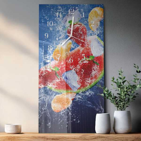 Glazen klok rechthoekige Fruit
