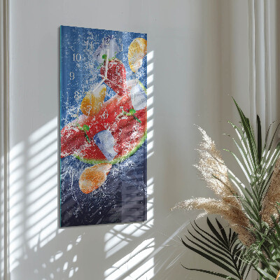 Glazen klok rechthoekige Fruit