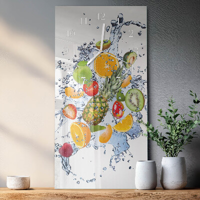 Glazen klok rechthoekige Fruit