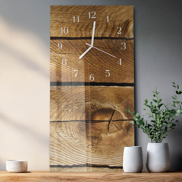 Glazen klok rechthoekige Hout