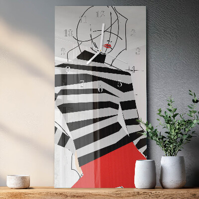 Glazen klok rechthoekige blanke vrouw