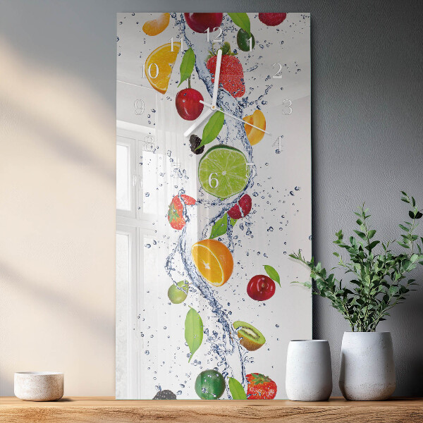 Glazen klok rechthoekige Fruit