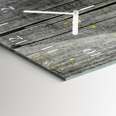 Glazen klok rechthoekige Houten plank