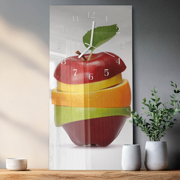 Glazen klok rechthoekige Fruit
