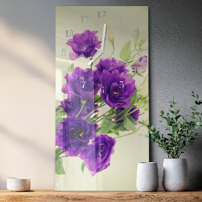 Glazen klok rechthoekige Bloemen