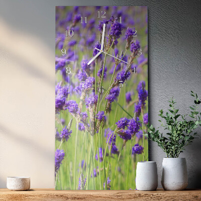 Glazen klok rechthoekige Lavendel