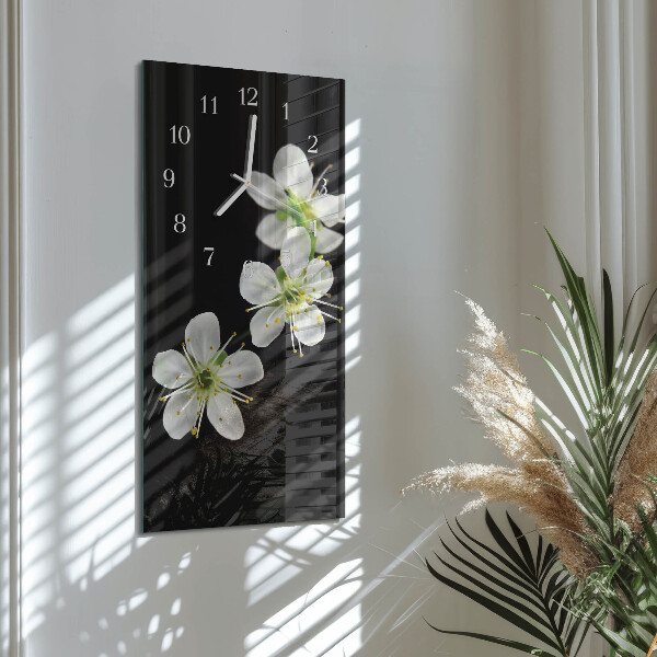 Glazen klok rechthoekige Bloemen