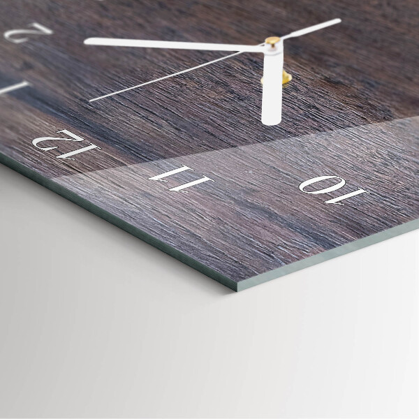 Glazen klok rechthoekige Houten plank