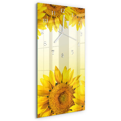 Glazen klok rechthoekige Zonnebloem