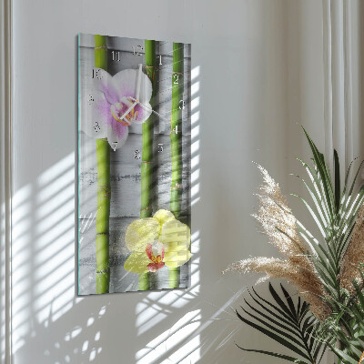 Glazen klok rechthoekige Orchidee bamboe
