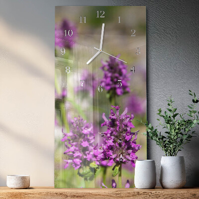 Glazen klok rechthoekige Bloemen