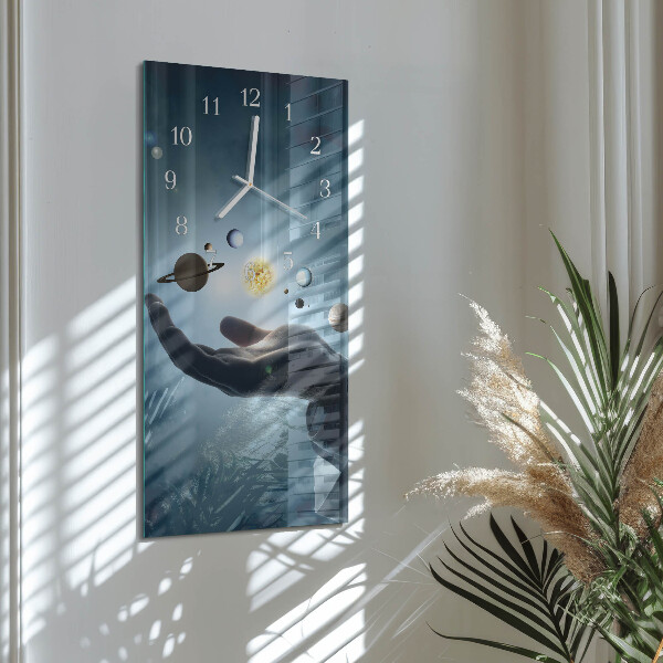 Glazen klok rechthoekige Hand van de Planeet