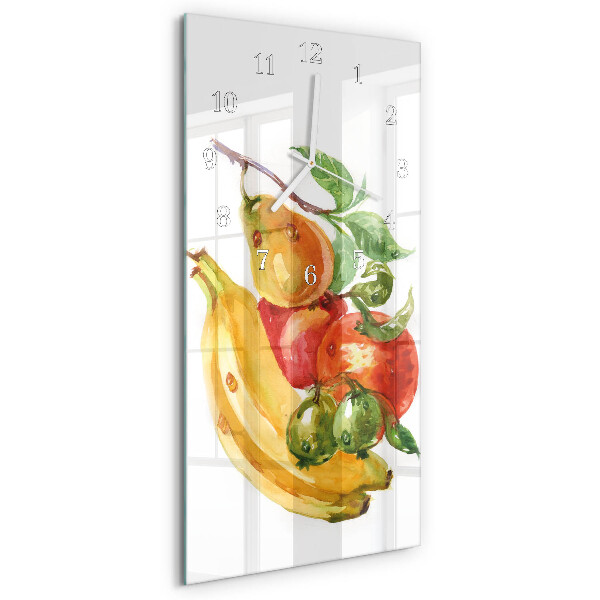 Glazen klok rechthoekige Fruit