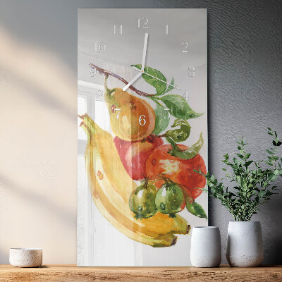 Glazen klok rechthoekige Fruit