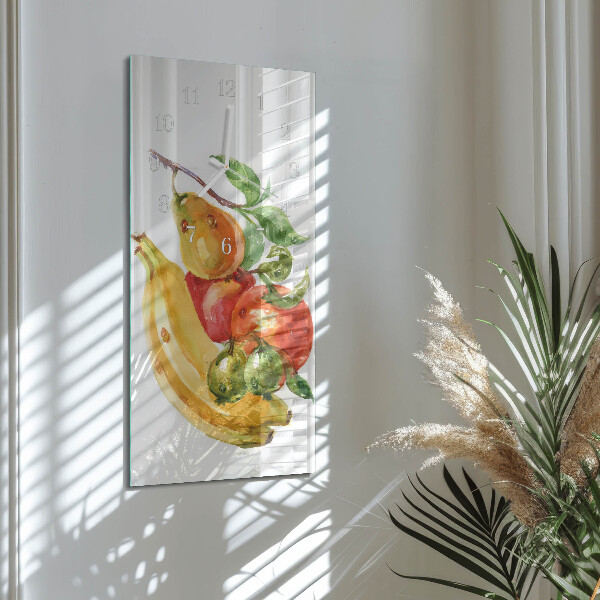 Glazen klok rechthoekige Fruit