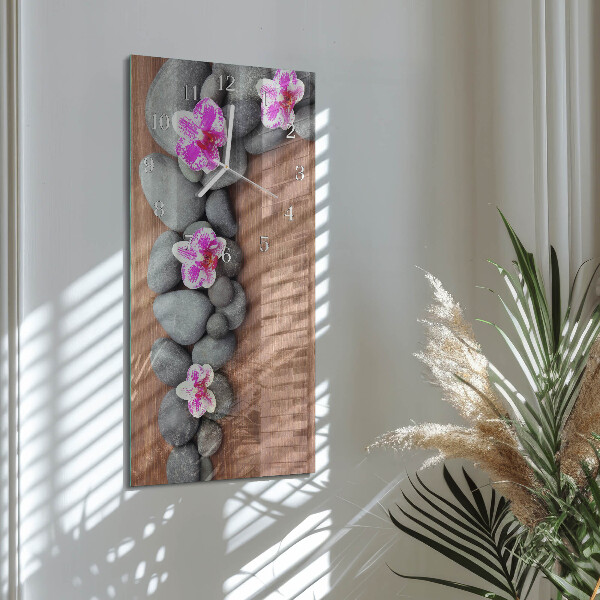 Glazen klok rechthoekige Orchideeënstenen