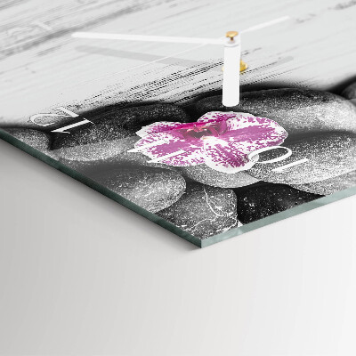 Glazen klok rechthoekige Orchideeënstenen