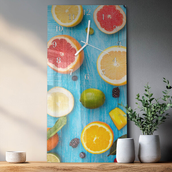 Glazen klok rechthoekige Fruit