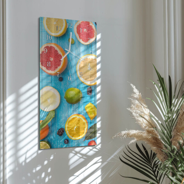 Glazen klok rechthoekige Fruit