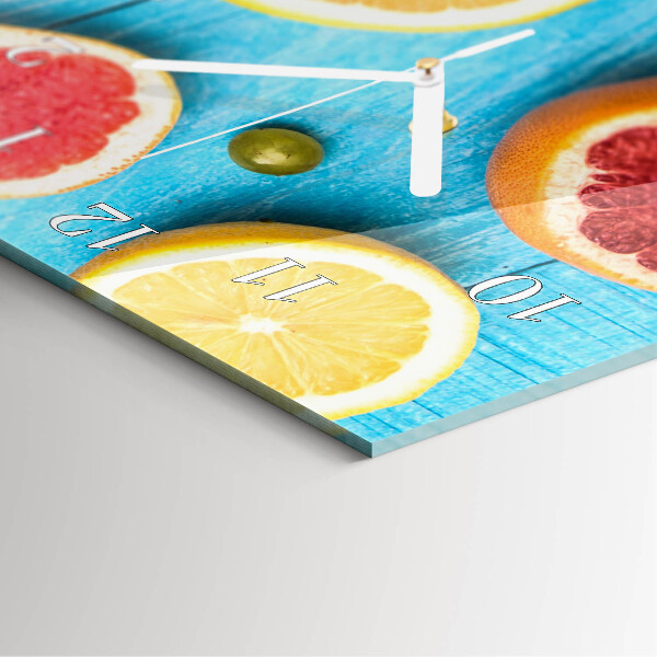 Glazen klok rechthoekige Fruit