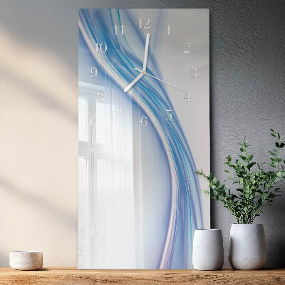 Glazen klok rechthoekige Blauwe abstractie